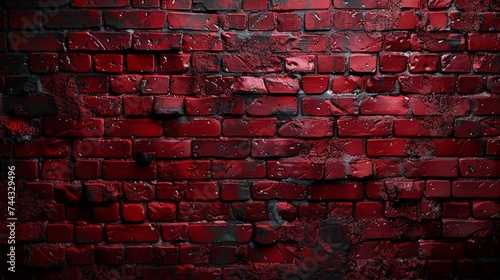Textured red brick wall with rich color and detail