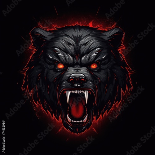 dark angry bear logo