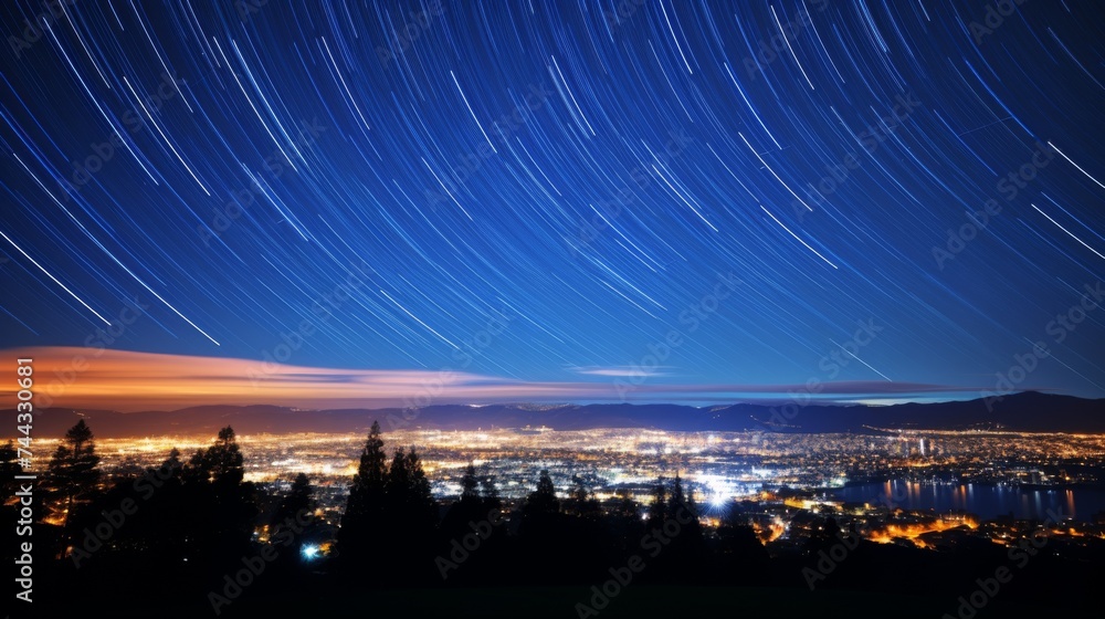 Fototapeta premium night city landscape