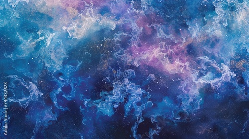 Abstract space background with nebula. Fantasy fractal texture.