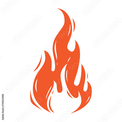 Fire flame logo vector, fire icon, fire symbol vector illustration isolated on white background