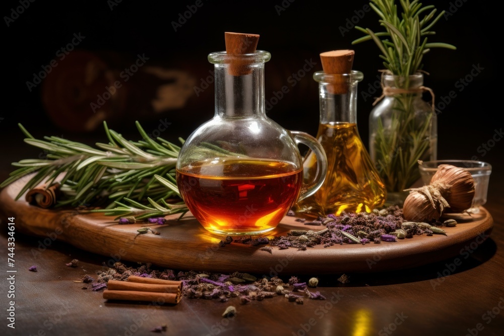 Rosemary oil spices. Herb cooking. Generate Ai Rosemary oil spices. Herb cooking. Generate Ai