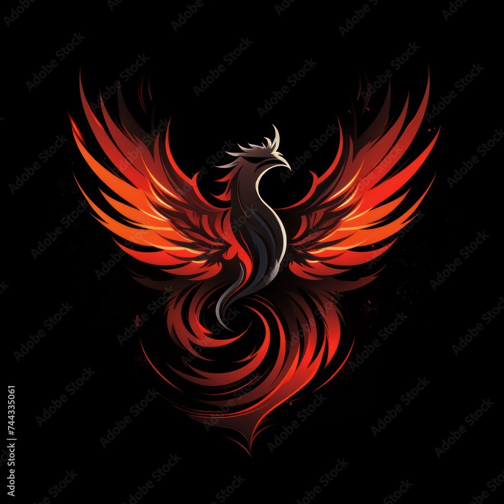 red fire phoenix logo red fire phoenix logo