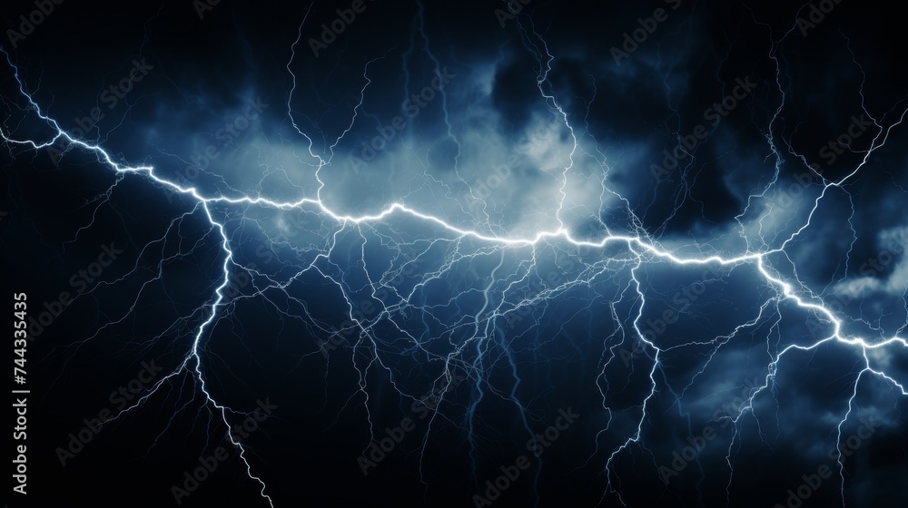 Thunder strike on dark background Thunder strike on dark background