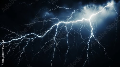 Thunder strike on dark background