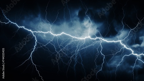 Thunder strike on dark background