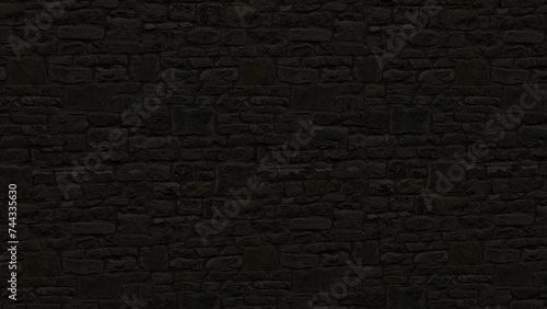 Brick stone black for interior wallpaper background or cover