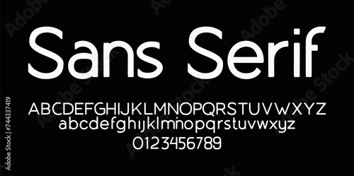 Sans Serif alphabet Font