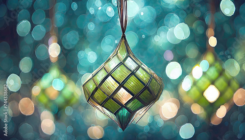 a illustration of a ketupat or ketupat the diamond or ramadan background or background ramadhan. ramadan wallpaper or wallpaper ramadhan. mosque background or design mosque, ketupat ramadan photo