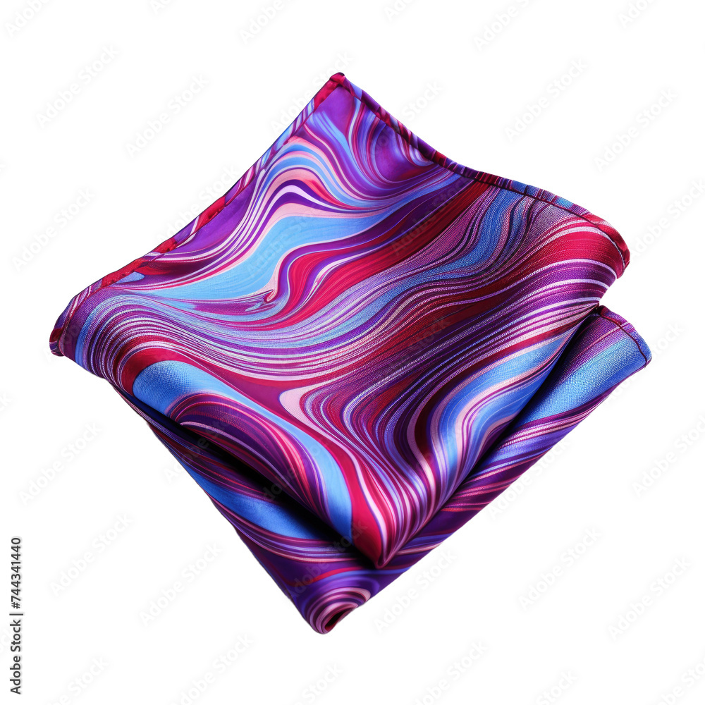 Radiant Accessory The Essence of a Modern Luxury Pocket Square Isolated on transparent Background