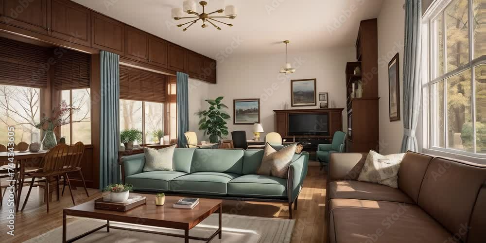 beautiful living room interior in new luxury home. living room interior ...