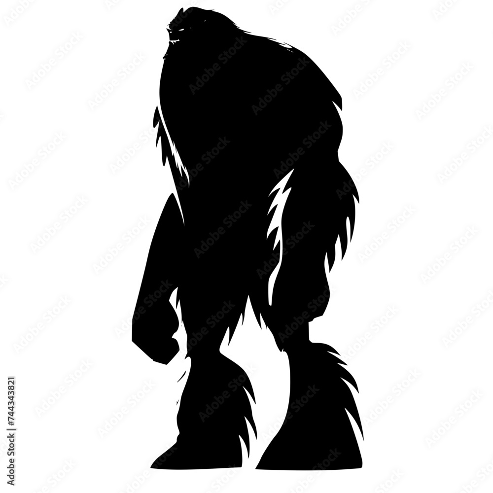 Silhouette of Bigfoot Walking Vector Illustration
Silhouette of Bigfoot Walking Vector Illustration