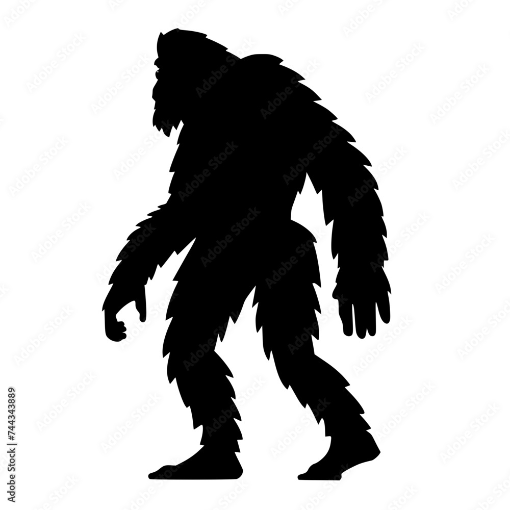 Silhouette of Bigfoot Walking Vector Illustration
Silhouette of Bigfoot Walking Vector Illustration