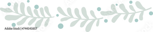 Abstract seaweed and bubble border illustration for decoration on aquatic plant and sea life.