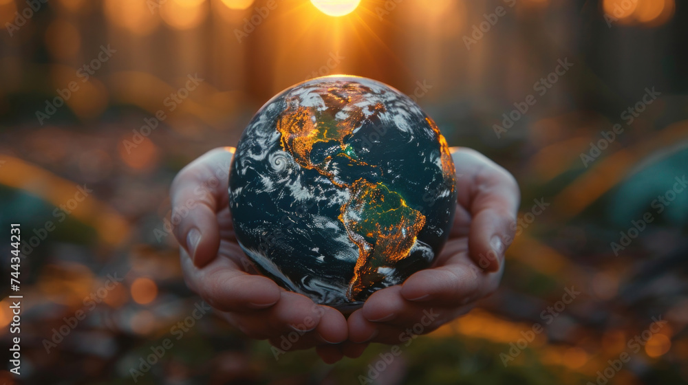 Person Holding Small Globe in Hands Person Holding Small Globe in Hands