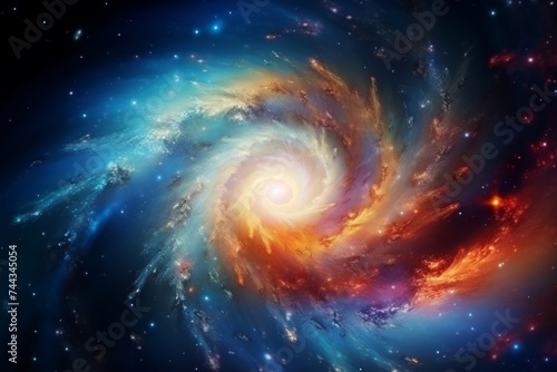 galaxy in spiral shape background