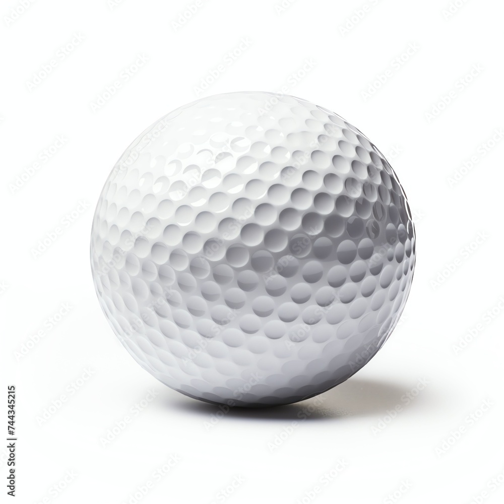 a golf ball, studio light , isolated on white background a golf ball, studio light , isolated on white background