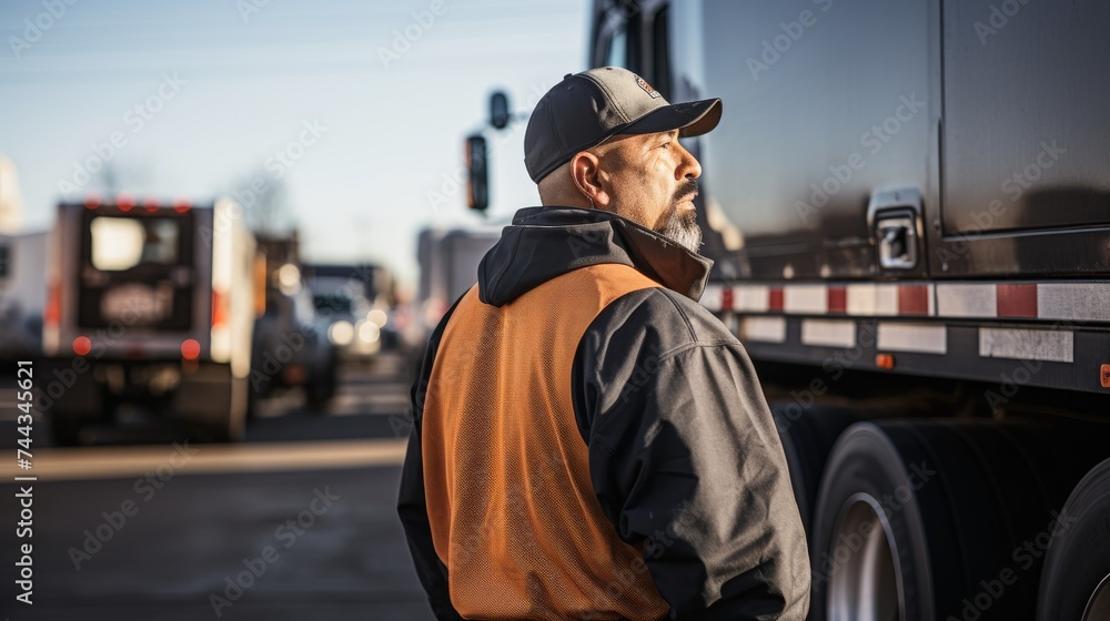 portrait of a person standing next to his truck