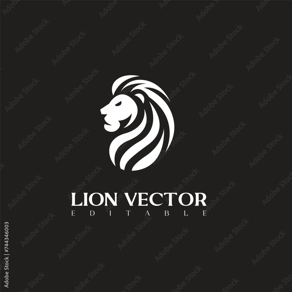 Lion logo with luxury and elegance : Lion vector logo Lion logo with luxury and elegance : Lion vector logo