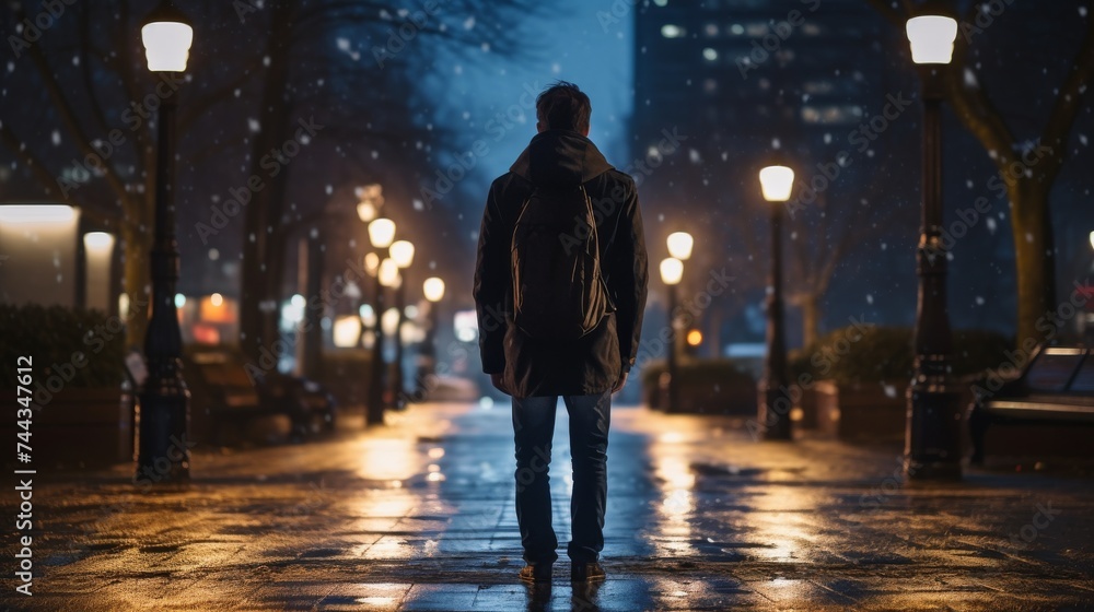 Teenagers walking at night Teenagers walking at night