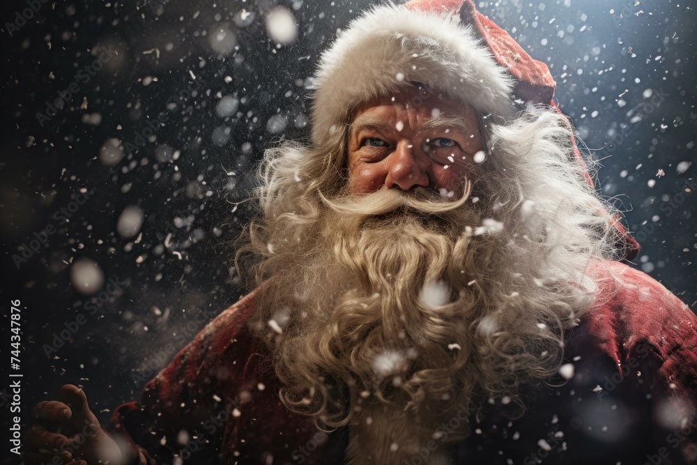 Santa winter snow storm. Forest digital. Generate Ai Santa winter snow storm. Forest digital. Generate Ai