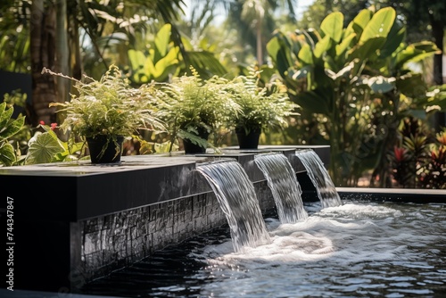 Outdoor home modern waterfall for garden landscape design 