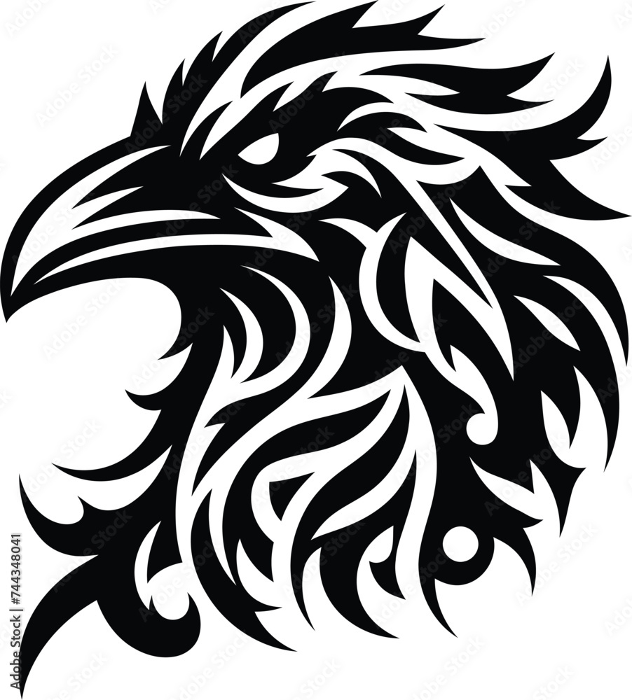 modern tribal tattoo raven, crow, abstract line art, minimalist contour. Vector
modern tribal tattoo raven, crow, abstract line art, minimalist contour. Vector