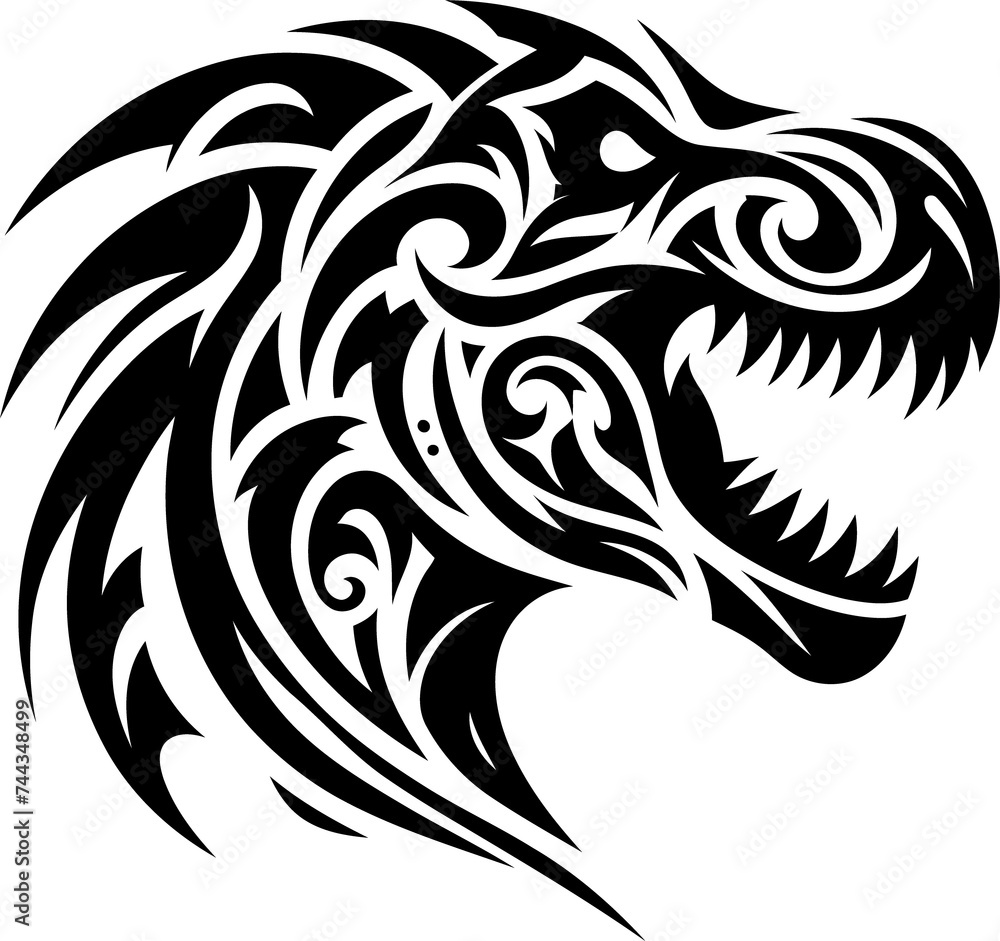 modern tribal tattoo tyranosaurs, dinos, abstract line art, minimalist contour. Vector modern tribal tattoo tyranosaurs, dinos, abstract line art, minimalist contour. Vector