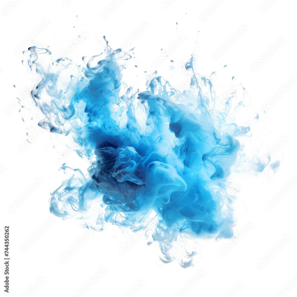 Abstract Blue Smoke Art Design Element