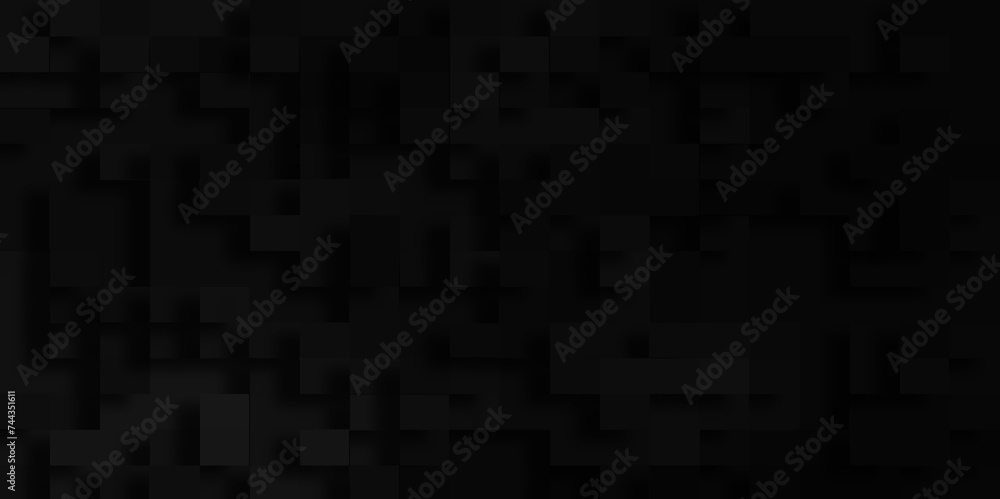 Luxury geometric block pattern with squares and triangles, Black mosaic abstract background with 3d geometric block pattern, geometric Unevenness three-dimensional shadow block pattern background. Luxury geometric block pattern with squares and triangles, Black mosaic abstract background with 3d geometric block pattern, geometric Unevenness three-dimensional shadow block pattern background.