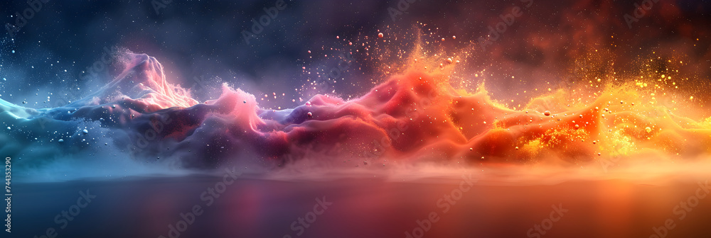 Fiery abstract background, combination of fire and water,
Flame vs Water 

