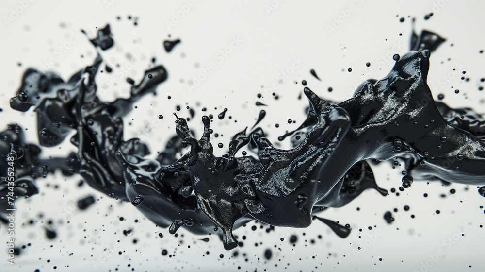 3d render of a black fluid simulation showing the chaotic beauty of fluid dynamics 3d render of a black fluid simulation showing the chaotic beauty of fluid dynamics