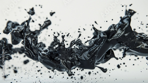 3d render of a black fluid simulation showing the chaotic beauty of fluid dynamics