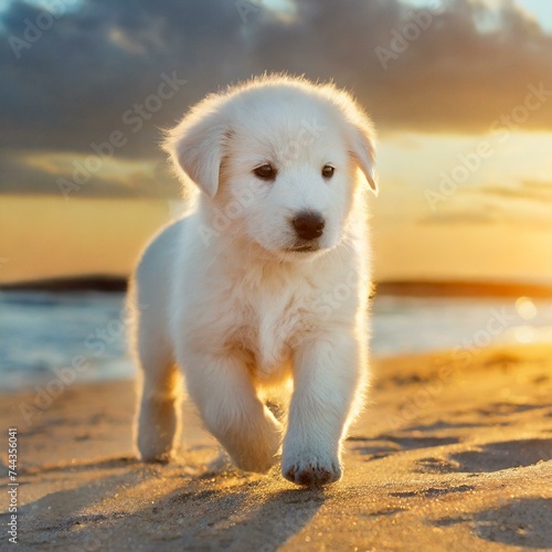 白い子犬