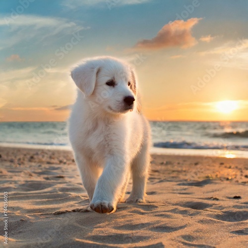 白い子犬