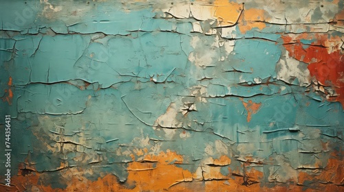 old cracked paint wall texture background