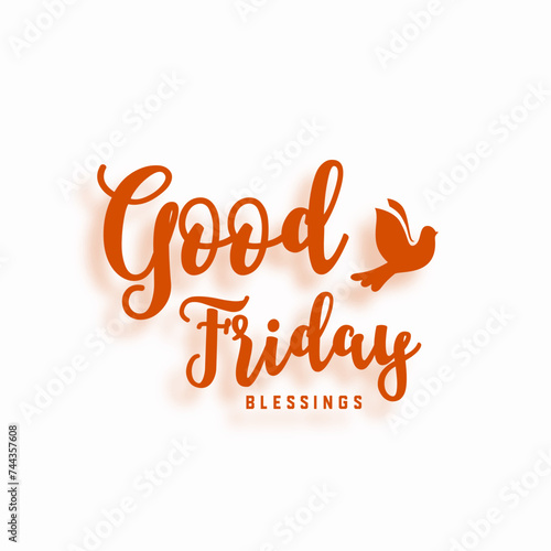 beautiful good friday cultural background with peace bird