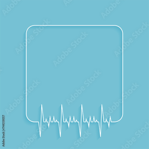 line style medical frame background with blank space