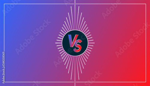 stylish duel contest versus banner for combat or conflict