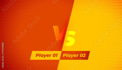 duel clash versus vs banner for team conflict battle