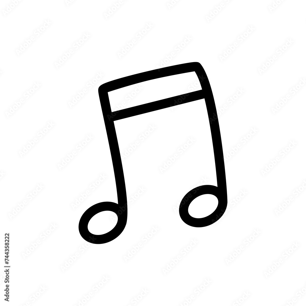 Music notes icon isolated on transparent background. Music notes icon isolated on transparent background.
