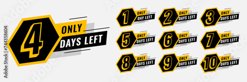 stylish limited days left tag for business promotion