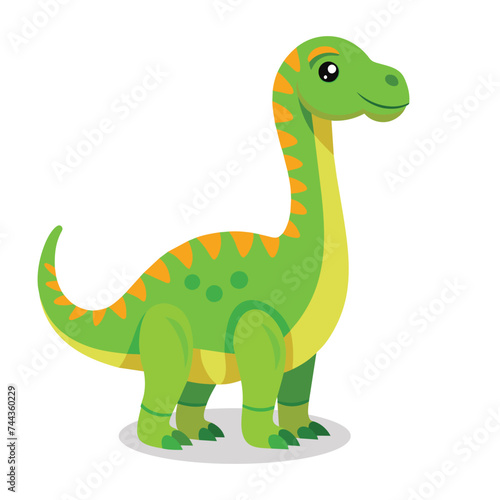  Dinosaur flat Vector illustration on white background © Graphic toons