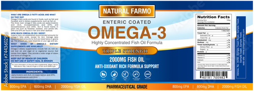 fish oil supplements pill bottle packaging label	