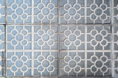 Typical tile of the streets of Bilbao photo