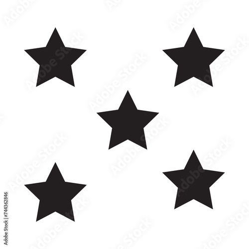 five stars icon on white background. five stars icon for your web site design, logo, app, UI. flat style , eps10