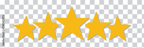 Five stars customer review icon for apps and websites, eps10