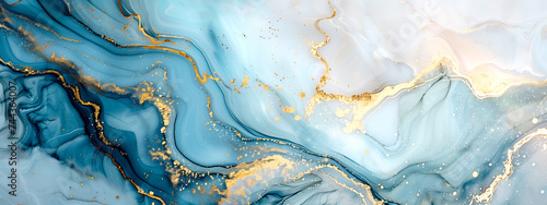 texture of blue marble with gold veins