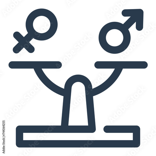 Quest for Justice on Women's Day Vector Icon Illustration
