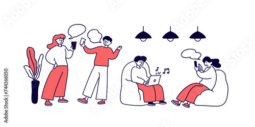 人物おしゃれイラスト素材